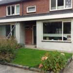 Na opnieuw stukadoren van entree/voorgevel